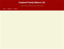 Tablet Screenshot of coplandfamilybakers.co.uk